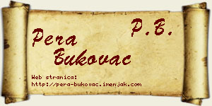Pera Bukovac vizit kartica